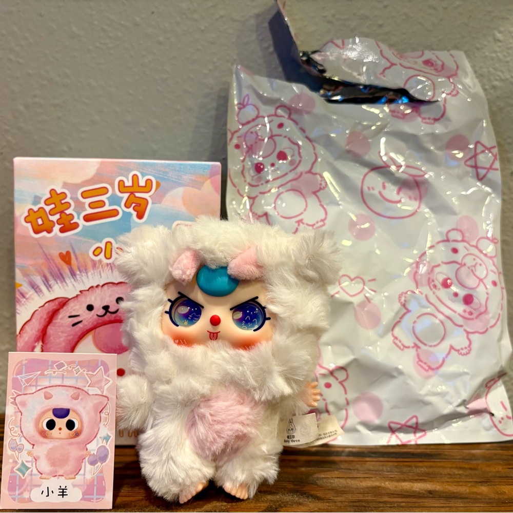 Baby Three BB3 De Lovely Plush Pendant Series Blind Box,  Sheep *Special Eyes